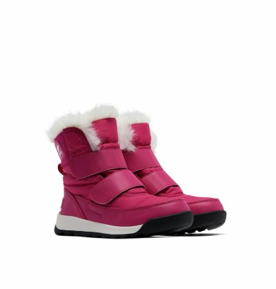 Zimski škornji Sorel CHILDRENS WHITNEY II STRAP WP-Quarry, Pink
